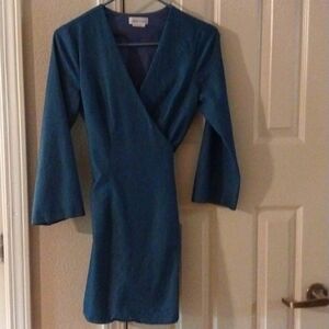 Great Condition! Wrap Shirt Blue Dress S